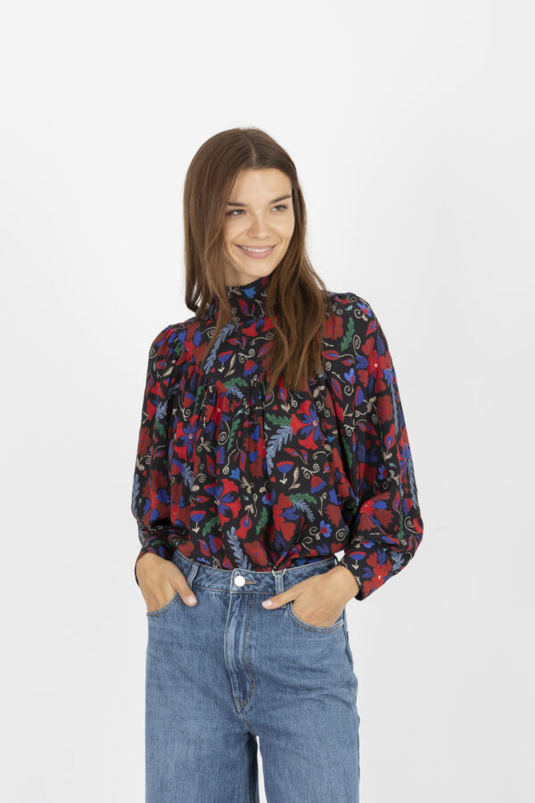 red-pattern-blouse